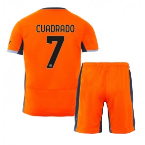 Inter Milan Juan Cuadrado #7 Tredje Kläder Barn 2023-24 Kortärmad (+ Korta byxor)